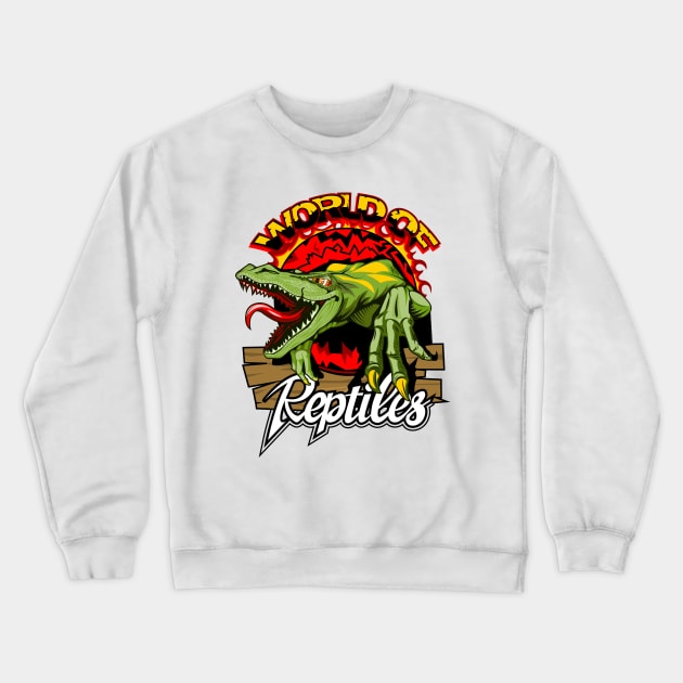 Lizard world of reptiles Crewneck Sweatshirt by Mako Design 